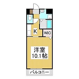 ラフィネ新井 1Kの間取図画像