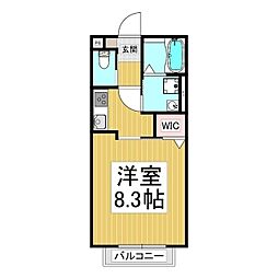 アベニール リオ 1Kの間取図画像
