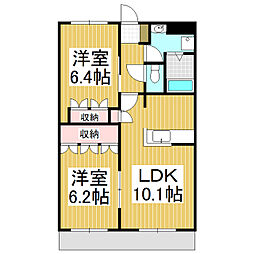 グランチェスタ 2LDKの間取図画像
