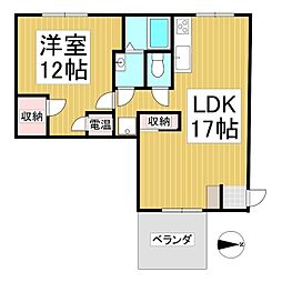 メゾンホクセイ 1LDKの間取図画像