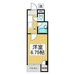 メゾン松南 1Kの間取図画像