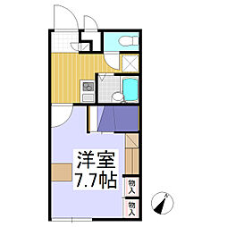 レオパレスフォレスト 1Kの間取図画像