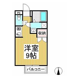 ティアラハイツ ワンルームの間取図画像