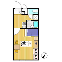 レオパレス竜町 1Kの間取図画像