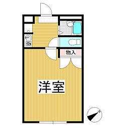 レオパレススミサカ 1Kの間取図画像