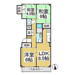 須坂ハイランド 3LDKの間取図画像