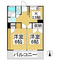 長野県長野市大字鶴賀七瀬中町（賃貸マンション2K・2階・42.00㎡） その2