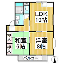 コーポアイリス  ｜ 長野県長野市松岡1丁目（賃貸アパート2LDK・1階・54.00㎡） その2