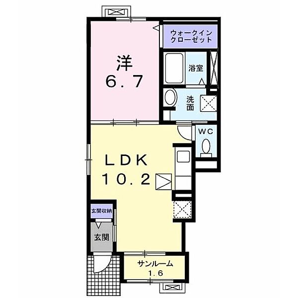 ブライト　レジデンス　Ｂ ｜長野県長野市差出南2丁目(賃貸アパート1LDK・1階・44.62㎡)の写真 その2