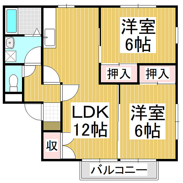 セゾンフローラ ｜長野県長野市大字高田(賃貸アパート2LDK・1階・59.00㎡)の写真 その2