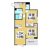 A　Cloud　Residence  ｜ 長野県長野市大字長野狐池（賃貸アパート2LDK・1階・59.21㎡） その2