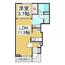 長野県長野市大字安茂里小市3丁目（賃貸アパート1LDK・1階・37.13㎡） その2