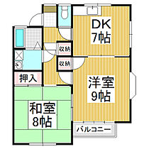 サンライズ北堀　Ａ棟  ｜ 長野県長野市大字北堀（賃貸アパート2DK・1階・55.00㎡） その2