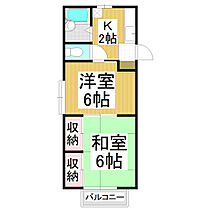 サンハイツ本郷  ｜ 長野県長野市三輪4丁目（賃貸アパート2K・2階・33.00㎡） その2