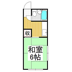 メゾンみゆき 2階1Kの間取り