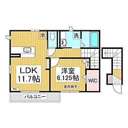 エスパシオ・yA 1LDKの間取図画像