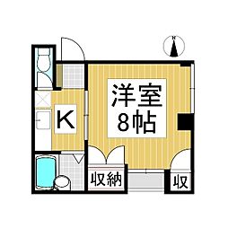 アベニュー高田 1Kの間取図画像