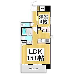 アヴァンセ東口 1LDKの間取図画像