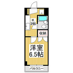コーポ三輪 1Kの間取図画像