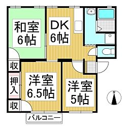 サニーコート 3DKの間取図画像