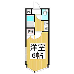 ベルメゾン 1Kの間取図画像
