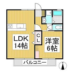 CASAシグロ21 1LDKの間取図画像