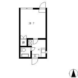アネックス長野 1Kの間取図画像