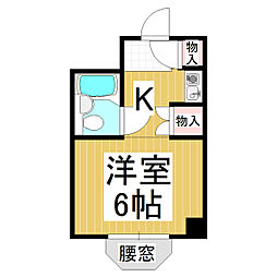 マンシオーネ・アサール ワンルームの間取図画像