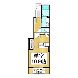 エスペランサ 1Kの間取図画像