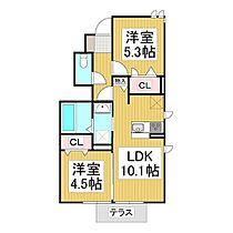 AvanzarII  ｜ 長野県長野市川中島町原（賃貸アパート2LDK・1階・48.23㎡） その2