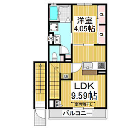 レガール輝 1LDKの間取図画像