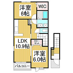 カスカータ里島 2LDKの間取図画像