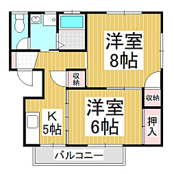 ケーズハウス 2Kの間取図画像