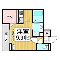 J-Room妃 VII番館 屋代駅前 ワンルームの間取図画像