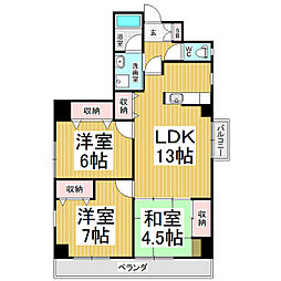 センターウイング 3LDKの間取図画像