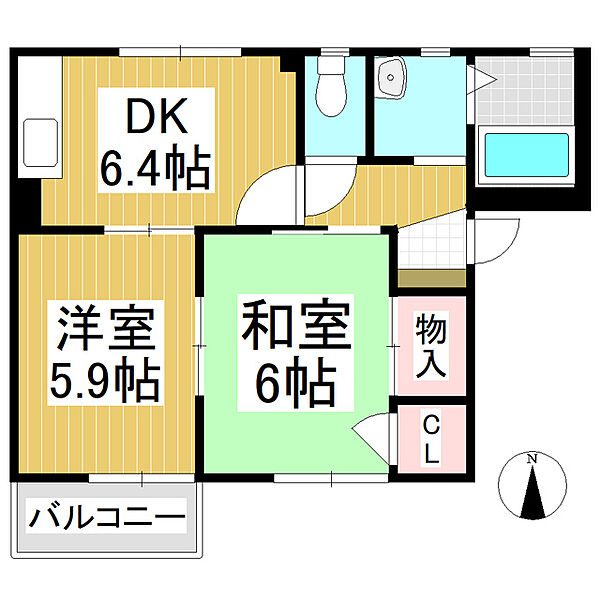 アドヴァンス曽根A ｜長野県東御市和(賃貸アパート2DK・1階・42.60㎡)の写真 その2