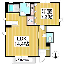 プレシール吉田Ｃ  ｜ 長野県上田市吉田（賃貸アパート1LDK・1階・51.01㎡） その2