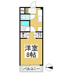 コーポ・小さな森 1Kの間取図画像