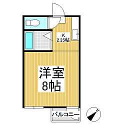 グリーンハウスイデ ワンルームの間取図画像