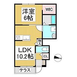 Yucca Terrace 1LDKの間取図画像