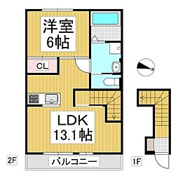 Yucca Terrace 1LDKの間取図画像