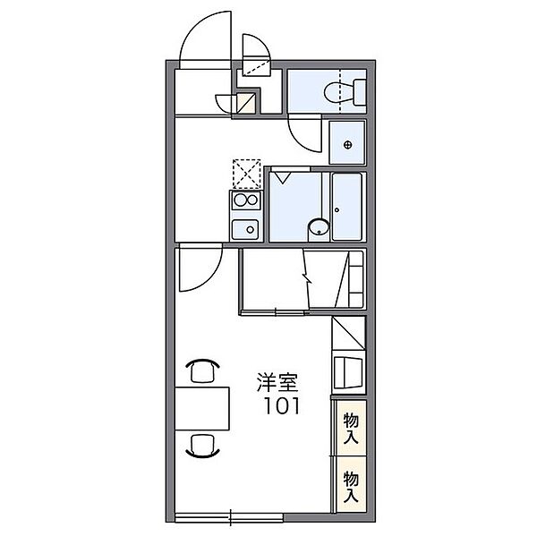 レオパレス　Ｇｏｌｄ ｜長野県佐久市岩村田北1丁目(賃貸アパート1K・2階・21.81㎡)の写真 その2