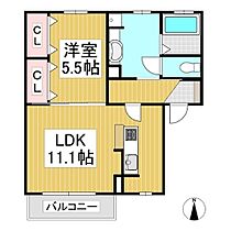 ロイヤルヴィレッティーナA棟  ｜ 長野県佐久市岩村田（賃貸アパート1LDK・1階・41.89㎡） その2