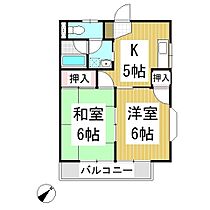 十基堂ハイツ  ｜ 長野県佐久市中込（賃貸アパート2K・1階・39.70㎡） その2