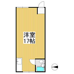 吉野屋ビル ワンルームの間取図画像