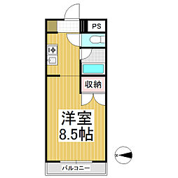 セルレーヴ 1Kの間取図画像