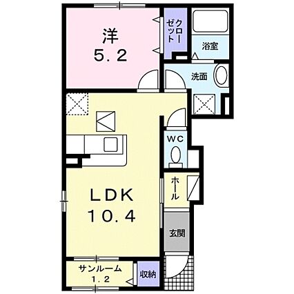 フルール八ヶ倉A_間取り_0