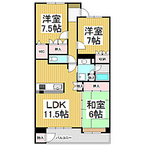 サーパス高田　405  ｜ 長野県長野市大字高田（賃貸マンション3LDK・4階・69.98㎡） その2