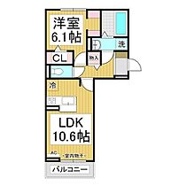 ファルコンベース若宮  ｜ 長野県長野市若宮2丁目（賃貸アパート1LDK・2階・42.93㎡） その2