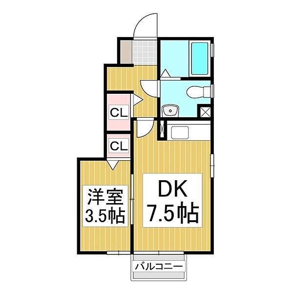 フィエルテ ｜長野県長野市大字小柴見(賃貸アパート1DK・1階・29.43㎡)の写真 その2